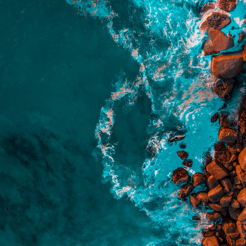 sea landscape drone