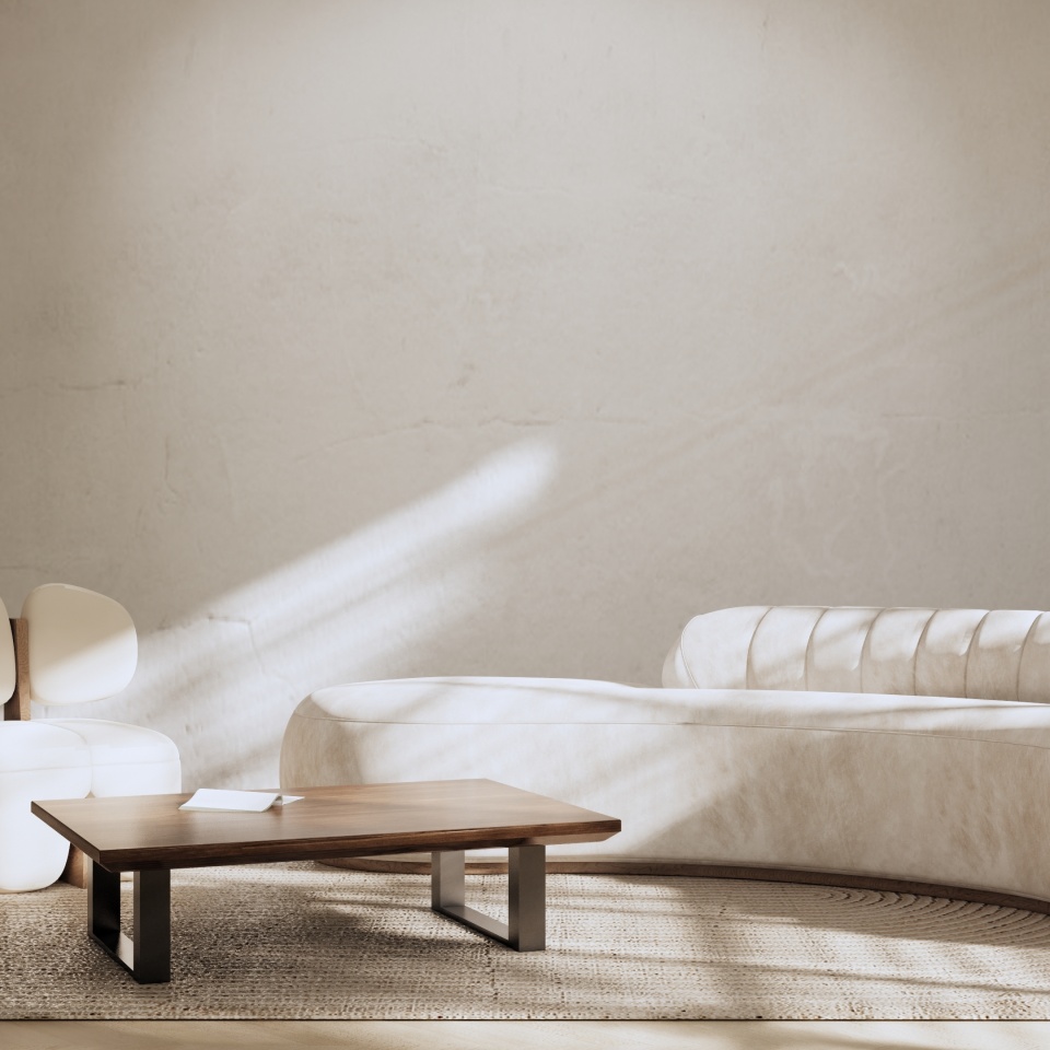 Modern room interior wabisabi style and sofa and decoration japanese.3D rendering